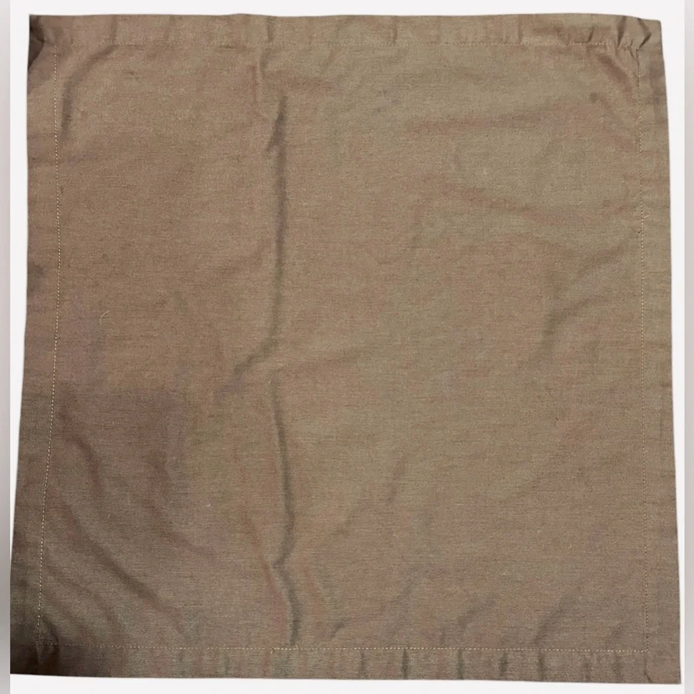 CRATE&BARREL *EIGHT* Beautiful Grasscloth Cotton Napkins In Toffee 21” x 21”